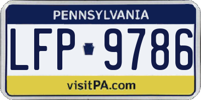 PA license plate LFP9786