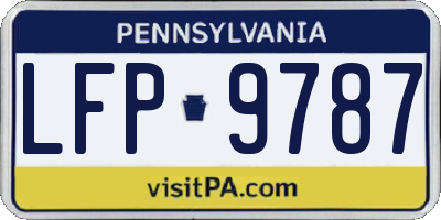 PA license plate LFP9787