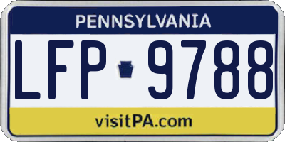 PA license plate LFP9788