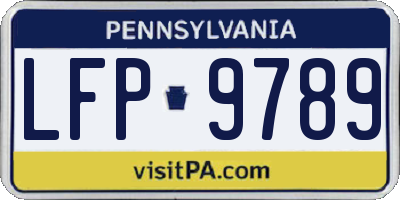 PA license plate LFP9789