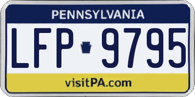 PA license plate LFP9795