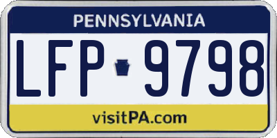 PA license plate LFP9798