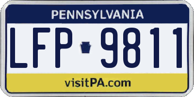 PA license plate LFP9811