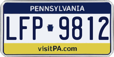 PA license plate LFP9812