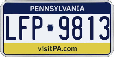 PA license plate LFP9813
