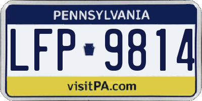 PA license plate LFP9814