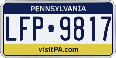 PA license plate LFP9817