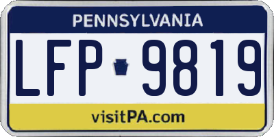 PA license plate LFP9819