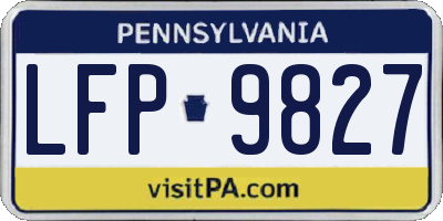PA license plate LFP9827