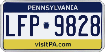 PA license plate LFP9828