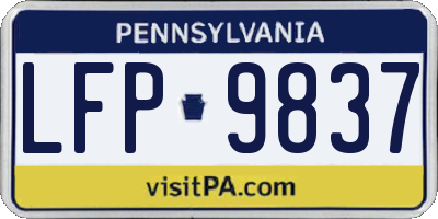 PA license plate LFP9837