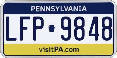 PA license plate LFP9848