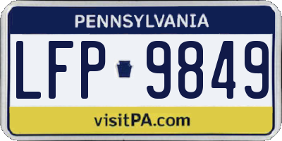 PA license plate LFP9849