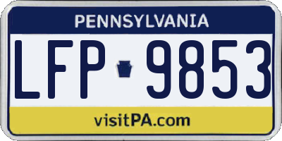 PA license plate LFP9853