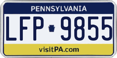 PA license plate LFP9855