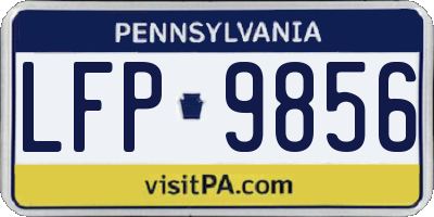 PA license plate LFP9856