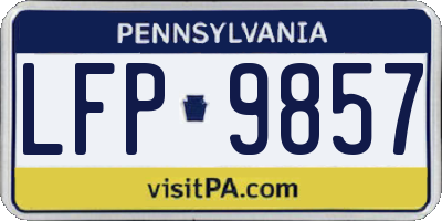 PA license plate LFP9857