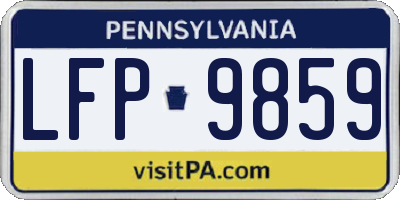 PA license plate LFP9859