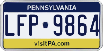 PA license plate LFP9864