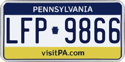 PA license plate LFP9866