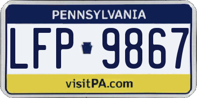 PA license plate LFP9867