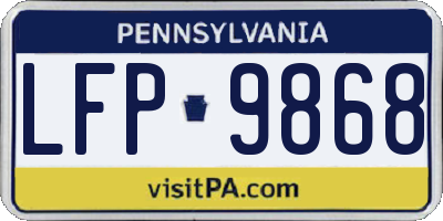 PA license plate LFP9868