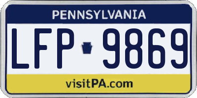 PA license plate LFP9869