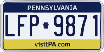 PA license plate LFP9871