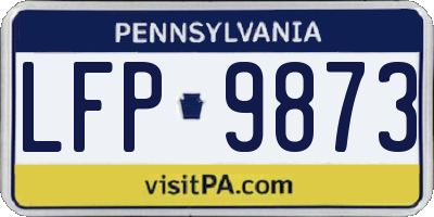 PA license plate LFP9873
