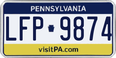 PA license plate LFP9874