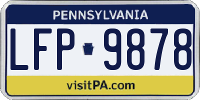 PA license plate LFP9878