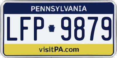 PA license plate LFP9879