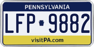 PA license plate LFP9882