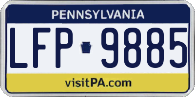 PA license plate LFP9885