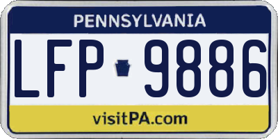 PA license plate LFP9886