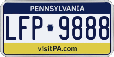 PA license plate LFP9888