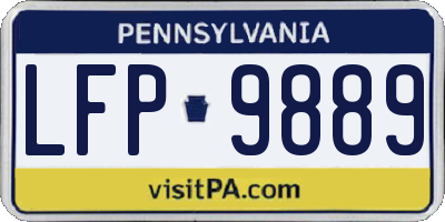 PA license plate LFP9889