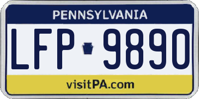 PA license plate LFP9890