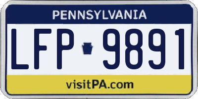 PA license plate LFP9891