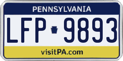 PA license plate LFP9893