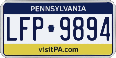 PA license plate LFP9894