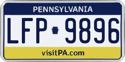 PA license plate LFP9896
