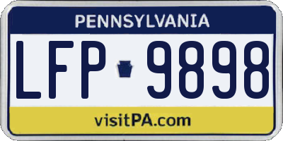 PA license plate LFP9898
