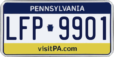 PA license plate LFP9901