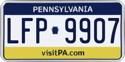PA license plate LFP9907