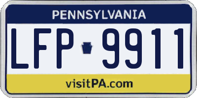 PA license plate LFP9911