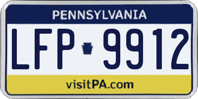 PA license plate LFP9912