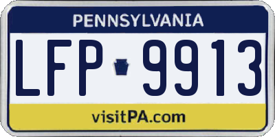 PA license plate LFP9913