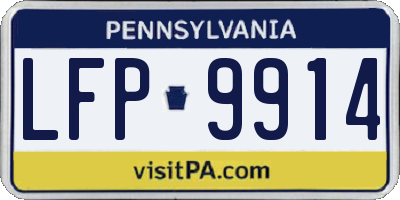 PA license plate LFP9914