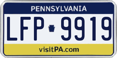 PA license plate LFP9919